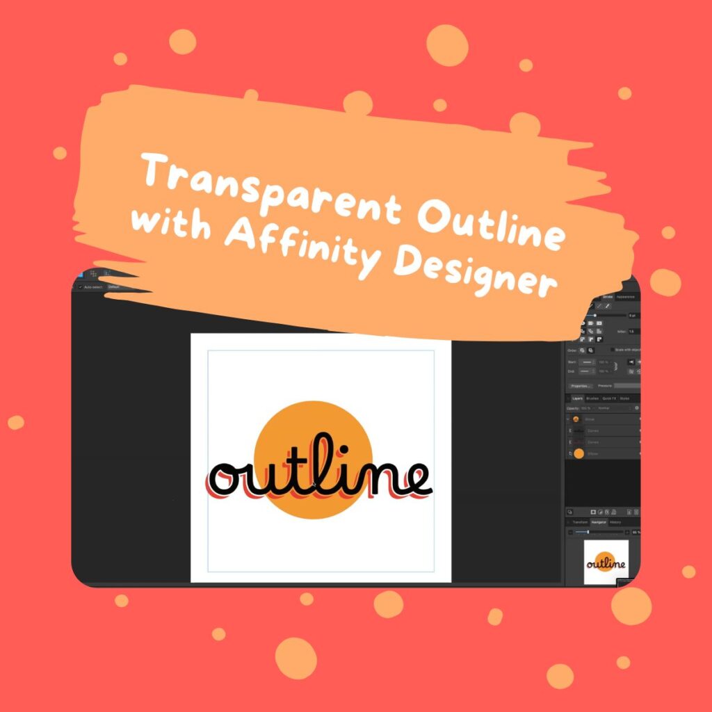 How to add a transparent outline / stroke in Affinity Designer